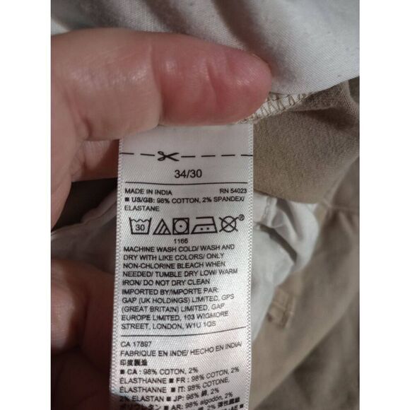 Gap Pants Men's 34 30 Tan Khakis Straight - Picture 7 of 8